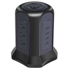 Power Strip Tower with 9 AC-Outlets and 4 USB Charging Ports Switch Control