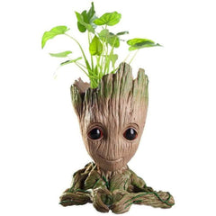 Boxod Treeman Baby Groot Succulent Flower Pot with Hole Pen Holder