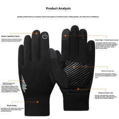 Men's Fleece-lined Anti-slip Thick Warm Riding Gloves