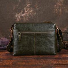 Mens Large-Capacity Leather Shoulder Bag