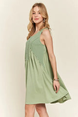 Decorative Button Sleeveless Babydoll Dress For Women – Elegant, Unique, Flowy, Comfortable, Versatile & Stylish