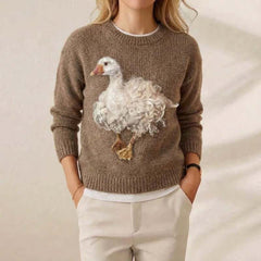 Sweat-shirt pour femme à col rond, avec imprimé festif de citrouille-lanterne