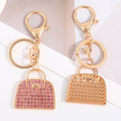 Creative Handbag Charm Minimalist Diamond-studded Keychain