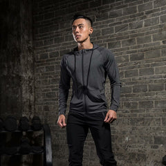 Men's Long-sleeved Stretch Tight Fitness Training Suit