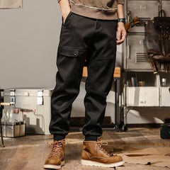 Pantalon de sport décontracté rétro et ample pour homme