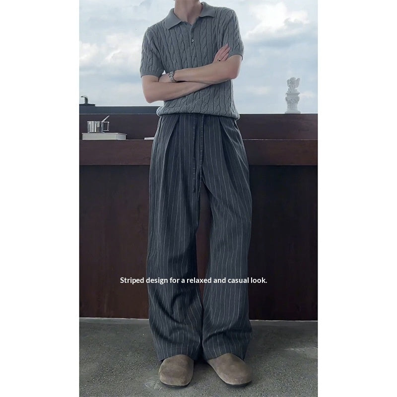 Pantalones de vestir informales de estilo estadounidense para hombre, para otoño