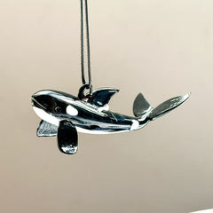 Decorative Ornament A Small Orca-shaped Glass Pendant