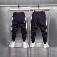 Pantalon jogger décontracté, poignets élastiques, coupe ample polyvalente et tendance