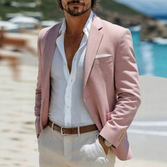 Veste de costume décontractée ajustée pour homme, vêtement d’extérieur tendance pour homme