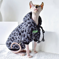 Pull léger en coton camouflage pour chat sans poils