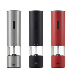 Black Pepper Grinder Electric Freshly Ground Stainless Steel Household Grinding Pepper Powder Bottle Sea Salt