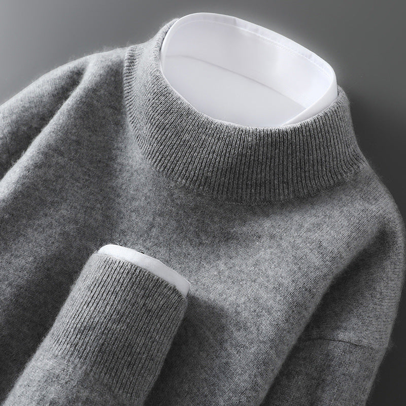Suéter informal de cachemira para hombre, holgado, como capa base