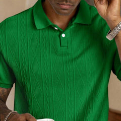 Chemise décontractée tendance pour homme en jacquard