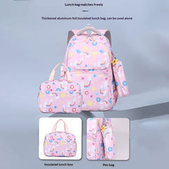 Back-protecting Large-capacity Three-piece Student School Bag Set