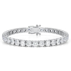 Round Lab-Grown Diamond 17.00 Carat 7" Tennis Bracelet in 14K White Gold D VS