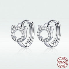 Sterling Silver Hoop Earrings S925 Fashion Trend