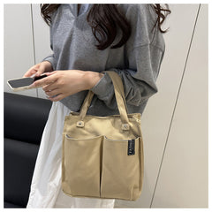 Plain-colored Tote Bag Student Lunch Box