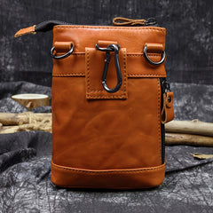Men's Leather Belt Bag Crazy Horse Leather Crossbody Bag