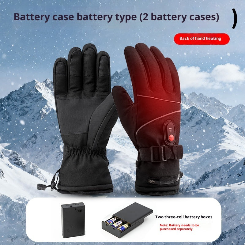 Gants chauffants électriquement épaissis pour les sports de cyclisme en plein air