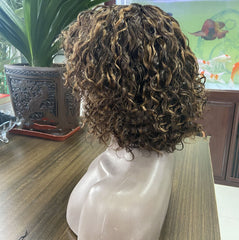Human Hair Full Mechanism Bob Headgear