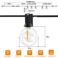 Outdoor G40 Lamp String Waterproof Globe Festival Led String Lights
