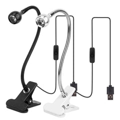 Clip On Reading Light USB Desk Clamp Lamp Flexible Gooseneck