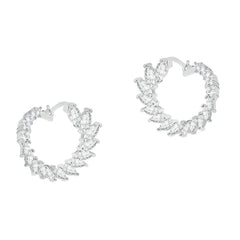 Crescent Moon Earrings Made With Crystals