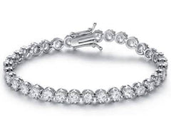 Crown Tennis Bracelet Made with Swarovski Elements