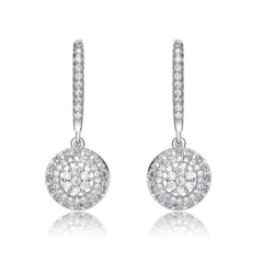 Cubic Zirconia Leverback Earrings