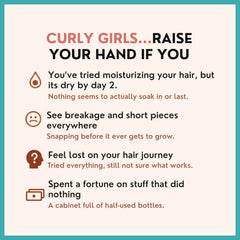 Curly girls raising hands about hair struggles and moisture issues | H.E.A.L Hair Care