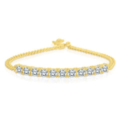 CZ Bar Curb Bracelet