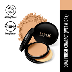 Poudre compacte Lakme Xtraordin-Airy, 2-en-1 compacte + fond de teint, légère, SPF17 - 05 Beige Honey