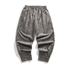Nouveau pantalon de survêtement épais grande taille, style chinois traditionnel modernisé