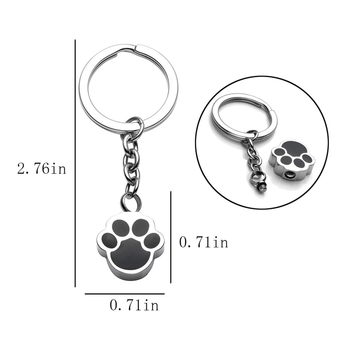 Colgante de urna con forma de pata de perro
