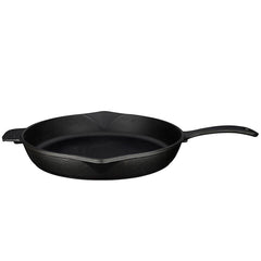 LAVA Cast Iron Frying Pan - 34 cm Diameter, Enamel Coated, Durable Cookware for Healthy Cooking