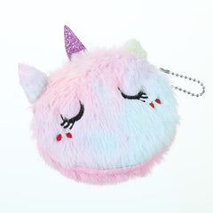 Cartera infantil de peluche con diseño de gato de dibujos animados