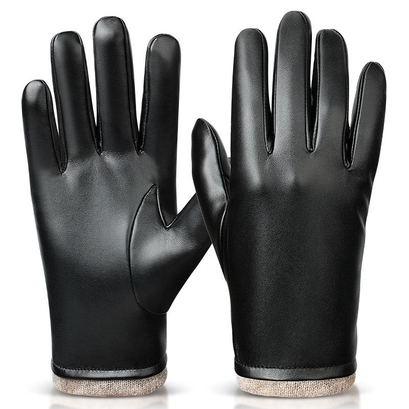 Gants en cuir pour hommes, style professionnel, coupe-vent et résistants à l'eau
