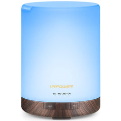 URPOWER 2nd Gen 300ml Aroma Essential Oil Diffuser Night Light Ultrasonic Air Cool Mist Humidifier with AUTO Shut Off and 6-7 Hours Continuous Diffusing and 4 Timer Settings for Home Office Yoga Spa