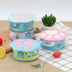 Couvercle de boîte pour animaux en silicone avec moulage de patte de chien