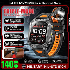 New Military 1400mAh Battery Smart Watch With LED Flashlight