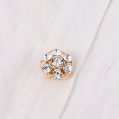 Simple Multi-style Inlaid Rhinestone Cufflinks