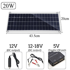 Outdoor Charging Polysilicon Battery Dual USB Interface Solar Panel