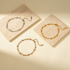 Fashionable And Minimalist Multi-layer Metal Bead Anklet