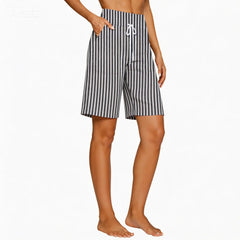 Short ample rayé taille haute