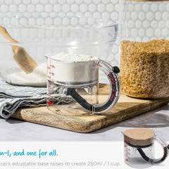 4-In-1 Adjustable Measuring Cup Multi-Functional Measuring Cup With Scraper-Style Seal Base Measurings Cube Cups For Cooking