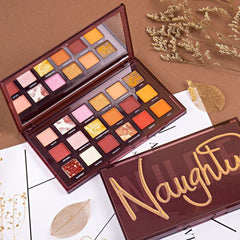 Paleta de maquillaje de 18 colores, sombras de ojos mate con cuentas, paleta de sombras de ojos de aplicación fácil