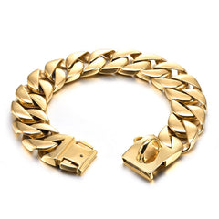 Verbreiterte 42MM Edelstahl-Titanstahl-Hundebrustgeschirr-Verstärkung