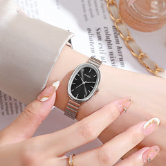 Girls Watch With A Bamboo-link Strap And An Oval Small Dial