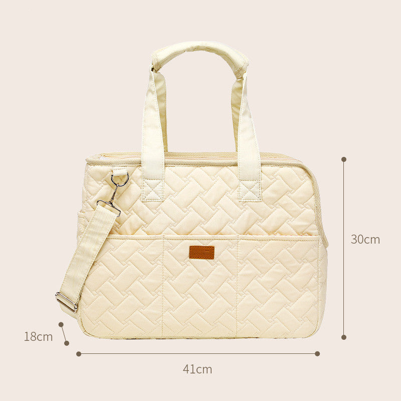 Sac à main portable pour animaux, grande capacité, ventilé, pour transporter chiens et chats