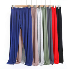 Pantalones de pijama de modal finos para hombre, para verano y tallas grandes